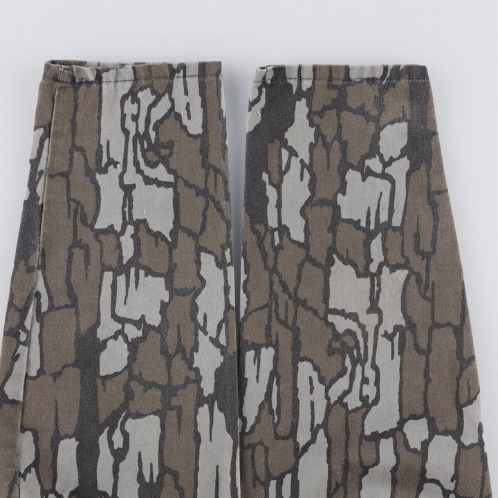 Camouflage Treebark Camo Hunting Jacket, Men's Size L unclear brown type Vintage Second Hand