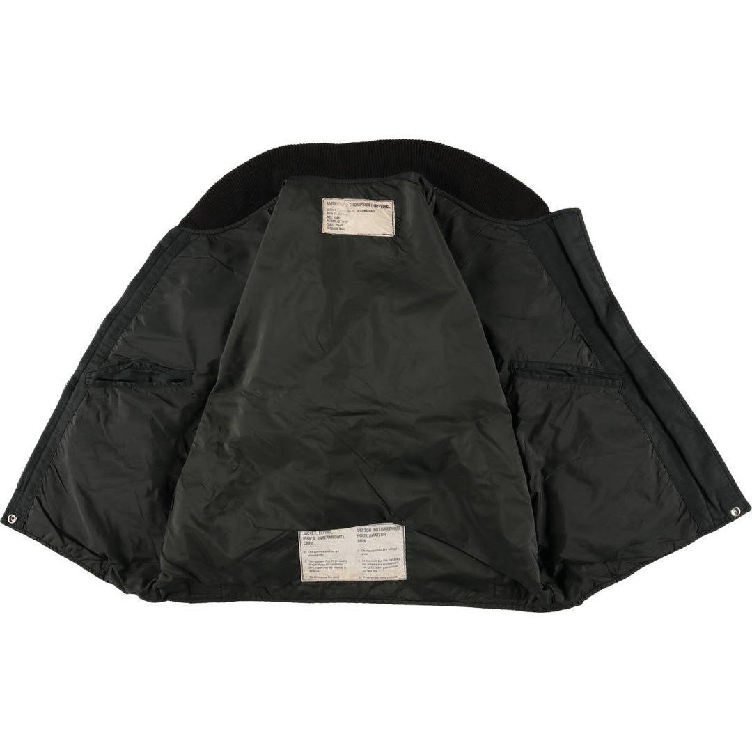 Vintage Canadian Army AMBRIDGE and THOMPSON Military Flight Jacket 6640, Men's Size L unclear Green type dark green Vintage Second Hand