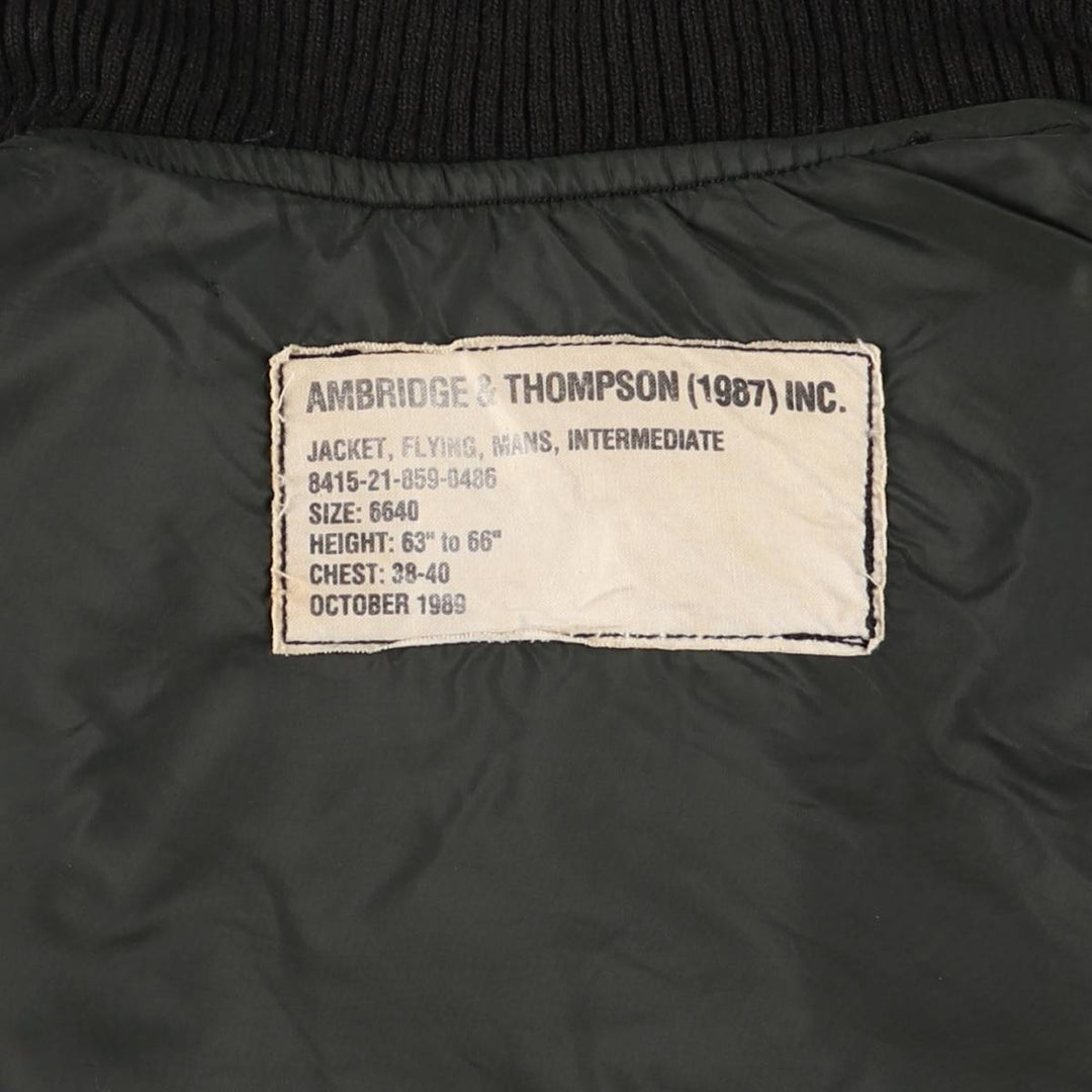 Vintage Canadian Army AMBRIDGE and THOMPSON Military Flight Jacket 6640, Men's Size L unclear Green type dark green Vintage Second Hand