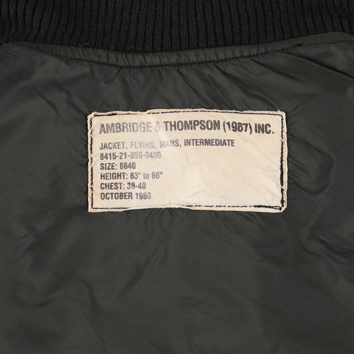 Vintage Canadian Army AMBRIDGE and THOMPSON Military Flight Jacket 6640, Men's Size L unclear Green type dark green Vintage Second Hand