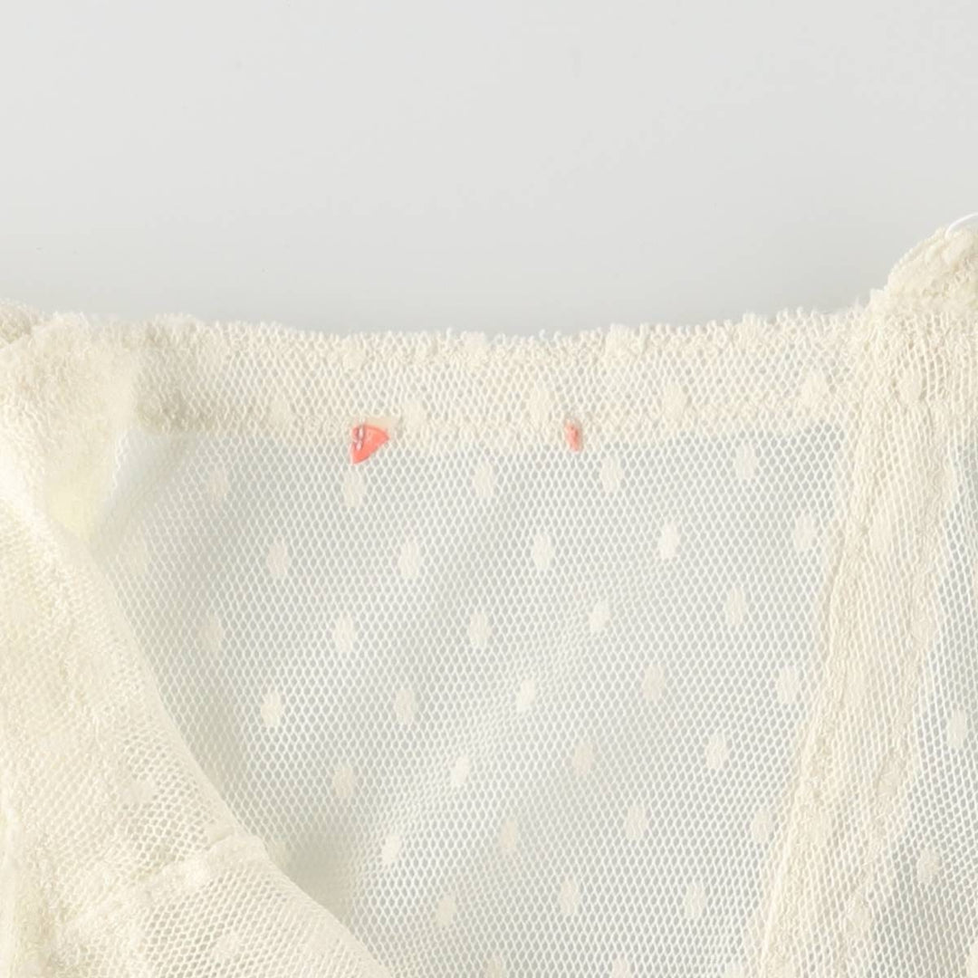 Dot Pattern Maxi Lingerie Camisole Dress, Women's Size S Nylon pale white type Vintage Second Hand