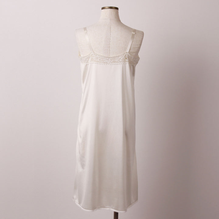 Half-length lingerie camisole dress, women's size M unclear white type Vintage Second Hand