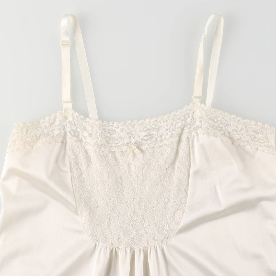 Half-length lingerie camisole dress, women's size M unclear white type Vintage Second Hand