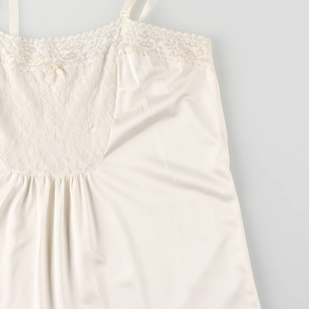 Half-length lingerie camisole dress, women's size M unclear white type Vintage Second Hand