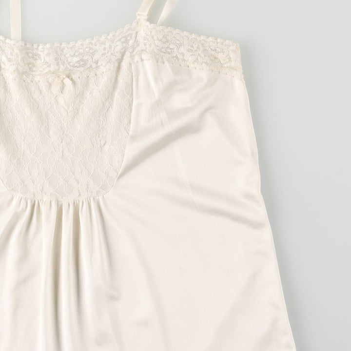 Half-length lingerie camisole dress, women's size M unclear white type Vintage Second Hand