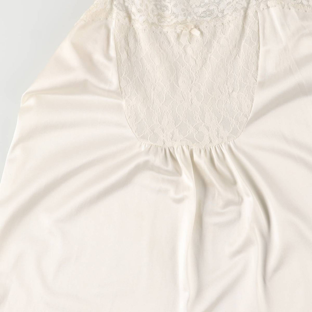 Half-length lingerie camisole dress, women's size M unclear white type Vintage Second Hand