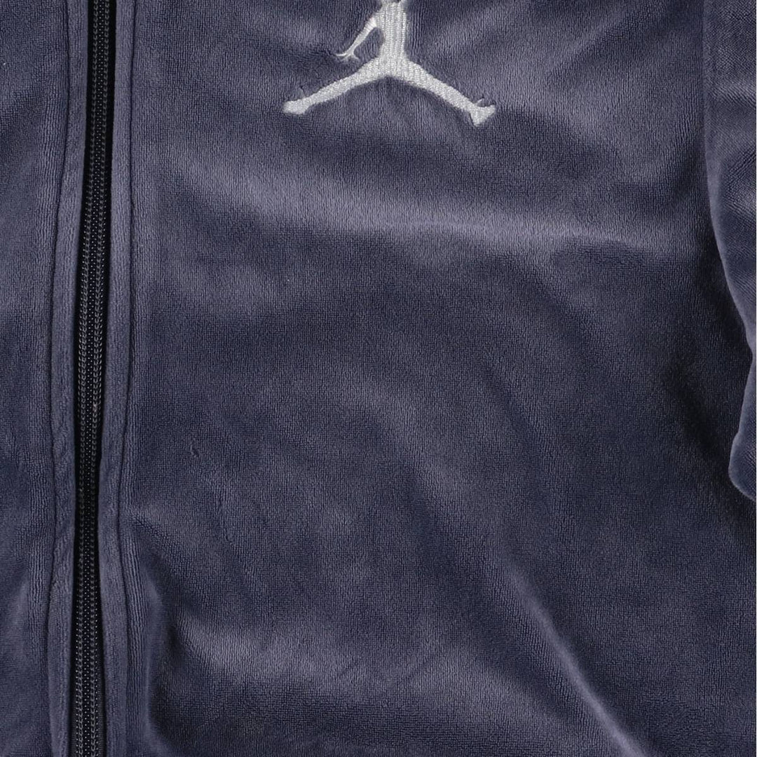 Nike Michael Jordan Velour Track Jacket (Women's Size L) polyester blue type Vintage Second Hand
