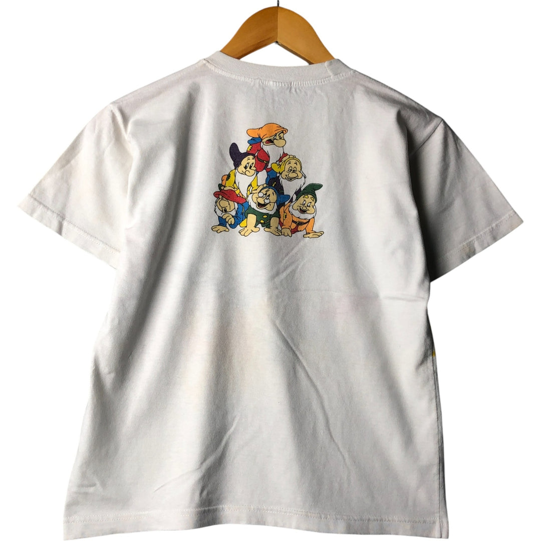 Seven Dwarfs Character Print T-Shirt, Women's Size S unclear white type Vintage Second Hand