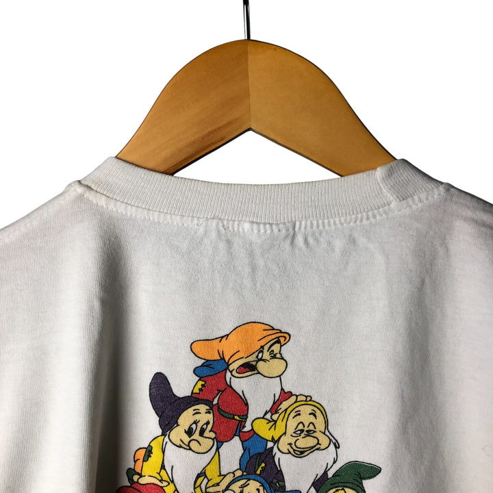 Seven Dwarfs Character Print T-Shirt, Women's Size S unclear white type Vintage Second Hand