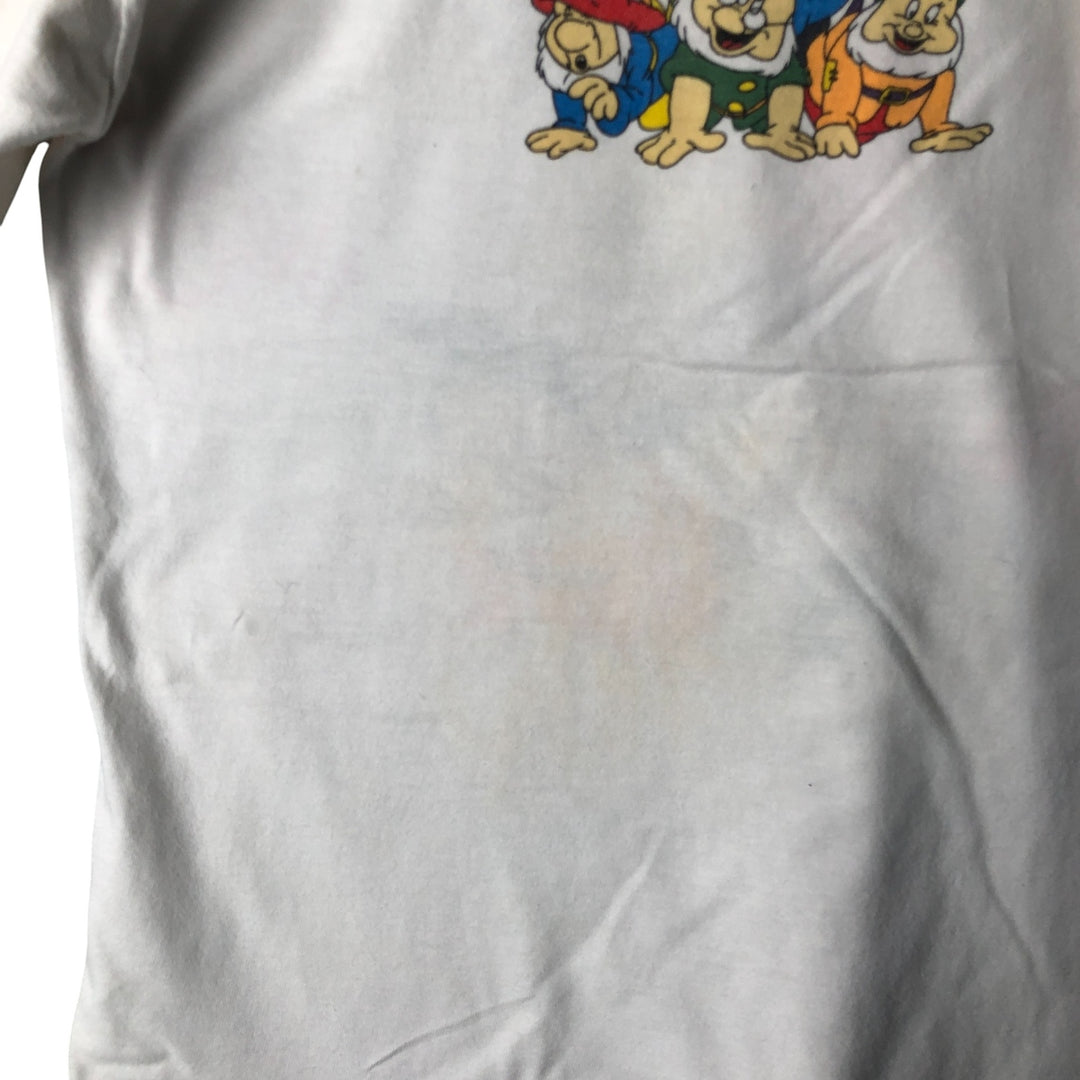 Seven Dwarfs Character Print T-Shirt, Women's Size S unclear white type Vintage Second Hand