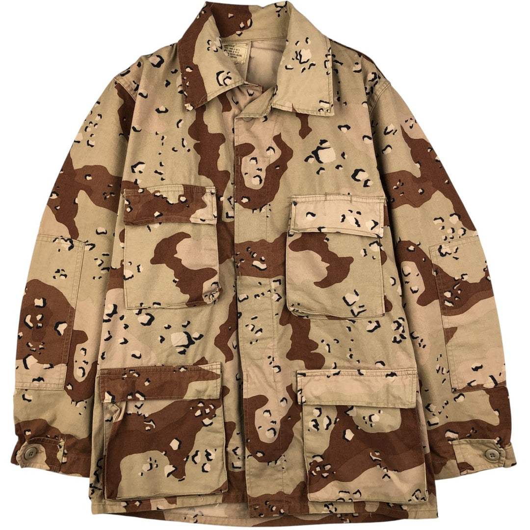 Authentic 1980'S US Military Camouflage Pattern 6C Desert Chocolate Chip Camo BDU Military Jacket, Made in USA, Small-Regular, Men's Size Small cotton Beige type Vintage Second Hand