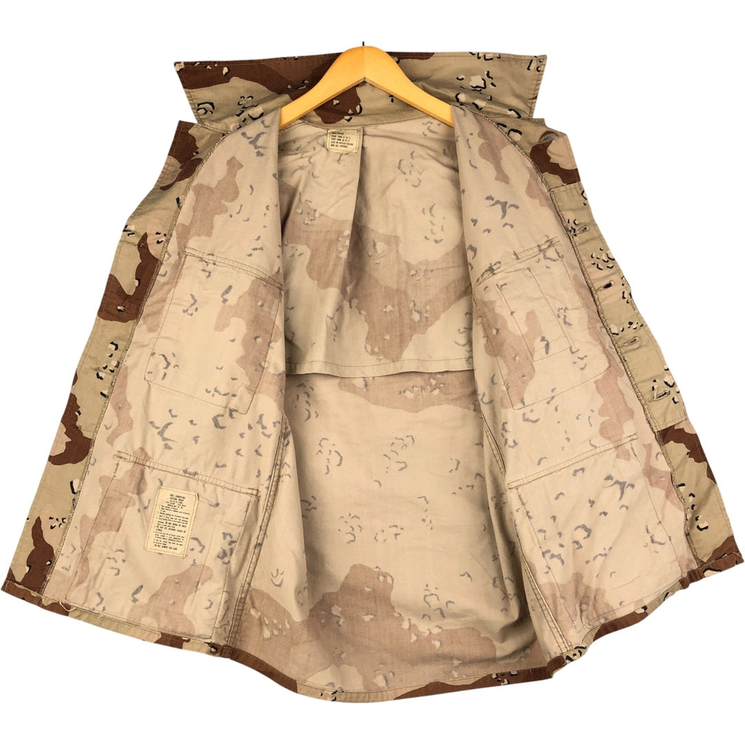 Authentic 1980'S US Military Camouflage Pattern 6C Desert Chocolate Chip Camo BDU Military Jacket, Made in USA, Small-Regular, Men's Size Small cotton Beige type Vintage Second Hand