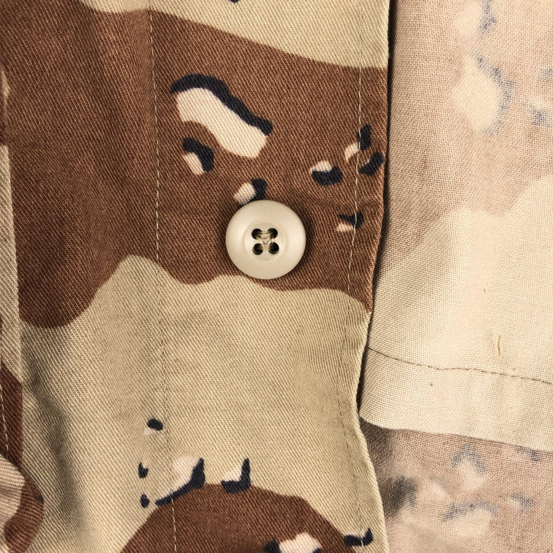 Authentic 1980'S US Military Camouflage Pattern 6C Desert Chocolate Chip Camo BDU Military Jacket, Made in USA, Small-Regular, Men's Size Small cotton Beige type Vintage Second Hand