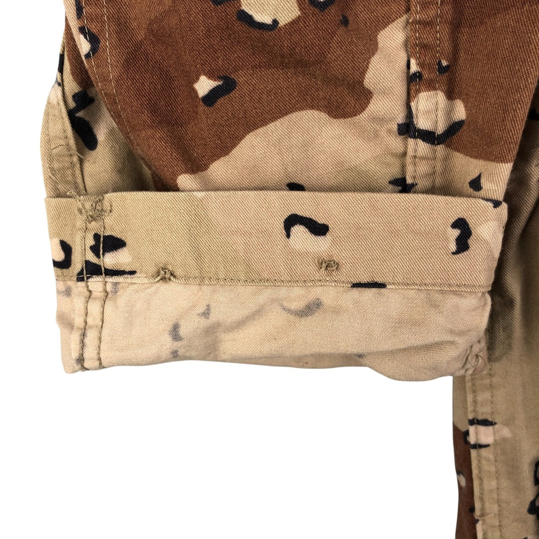Authentic 1980'S US Military Camouflage Pattern 6C Desert Chocolate Chip Camo BDU Military Jacket, Made in USA, Small-Regular, Men's Size Small cotton Beige type Vintage Second Hand