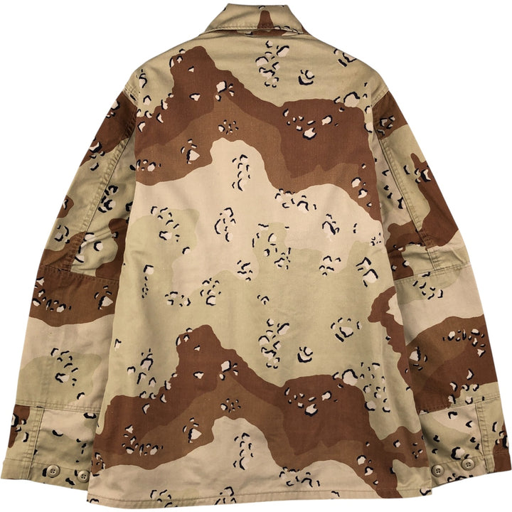 80'S US Military Camouflage Pattern 6C Desert Chocolate Chip Camo BDU Military Jacket Made in USA MEDIUM-REGULAR Men's M cotton Beige type Vintage Second Hand