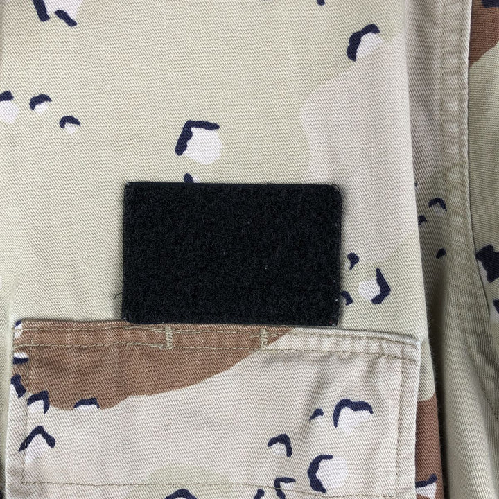 80'S US Military Camouflage Pattern 6C Desert Chocolate Chip Camo BDU Military Jacket Made in USA MEDIUM-REGULAR Men's M cotton Beige type Vintage Second Hand