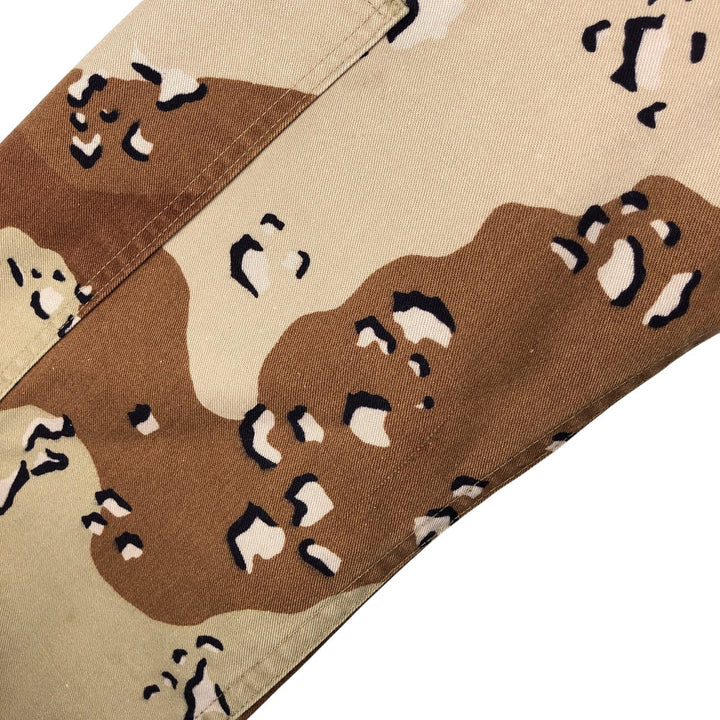 80'S US Military Camouflage Pattern 6C Desert Chocolate Chip Camo BDU Military Jacket Made in USA MEDIUM-REGULAR Men's M cotton Beige type Vintage Second Hand