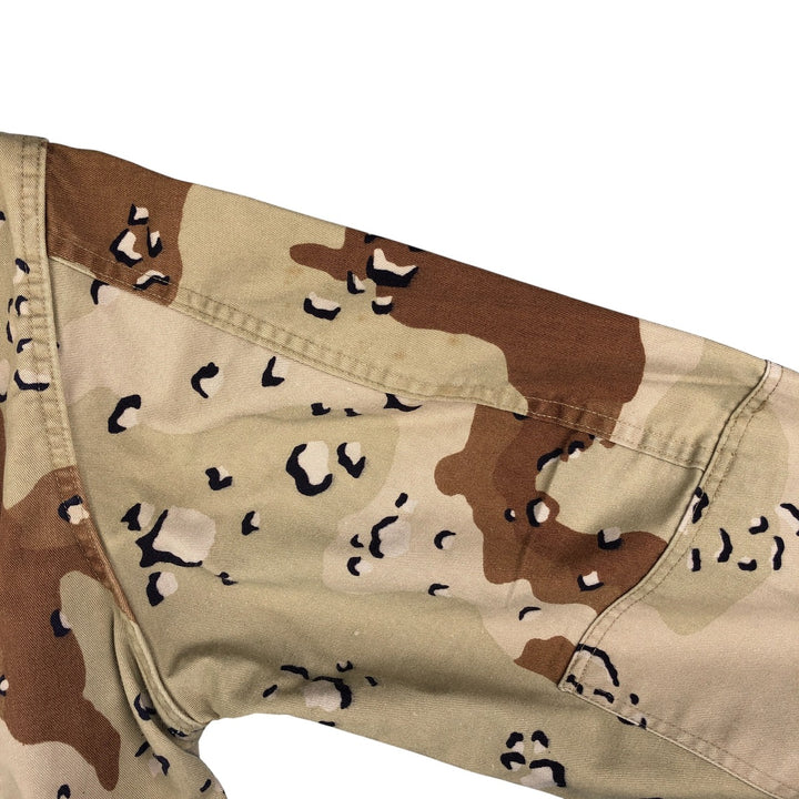 80'S US Military Camouflage Pattern 6C Desert Chocolate Chip Camo BDU Military Jacket Made in USA MEDIUM-REGULAR Men's M cotton Beige type Vintage Second Hand