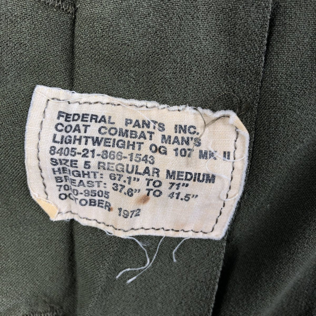 Vintage Canadian Army MK-2 Military Combat Jacket, Size 5 Regular Medium, Men's Size M unclear Khaki type Vintage Second Hand