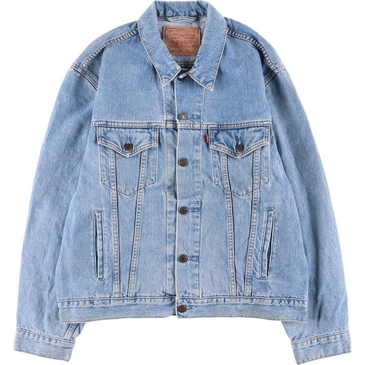 90'S Levi's 70503-02 Euro Model Denim Jacket, G-Jean, Men's Size L, Vintage cotton blue type Vintage Second Hand