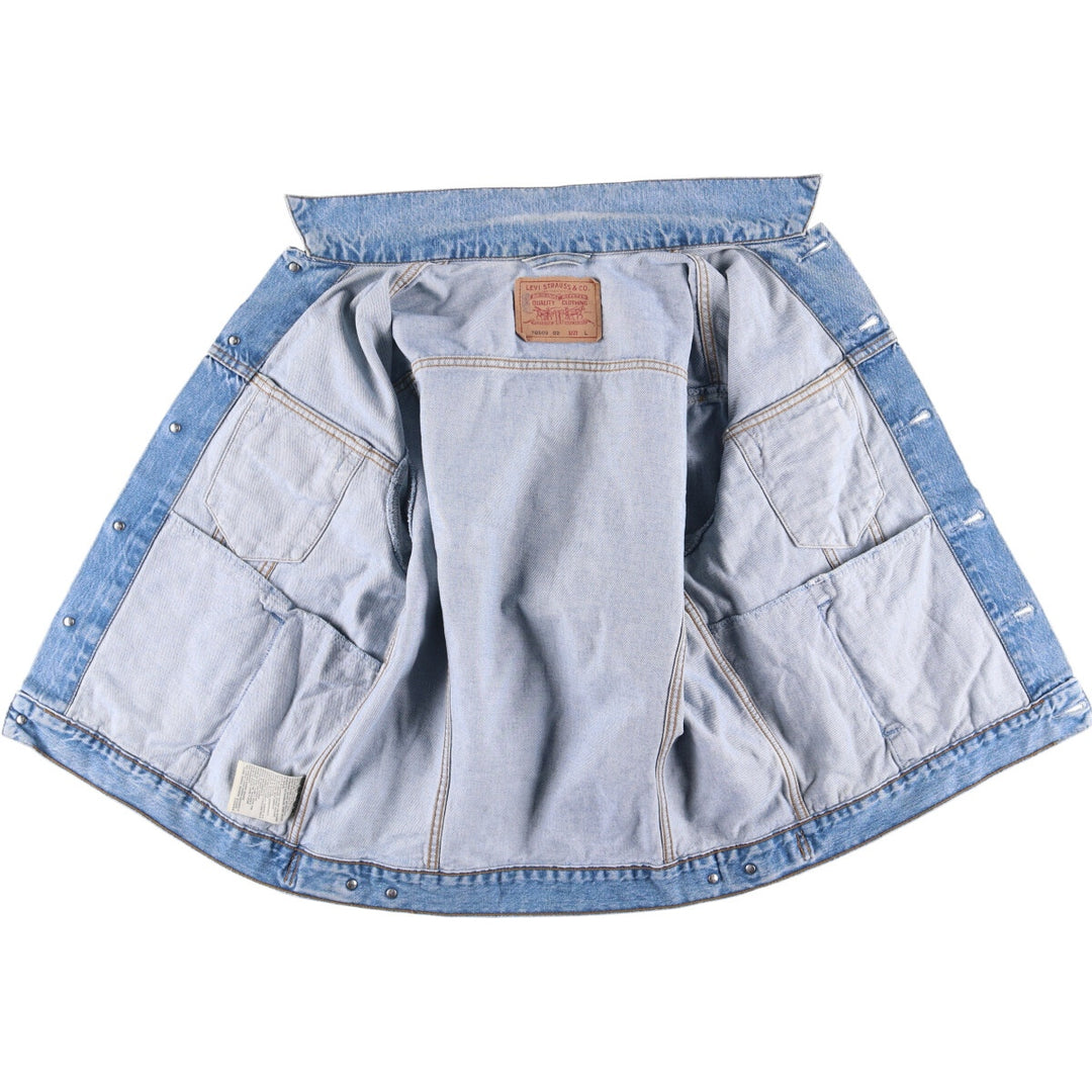 90'S Levi's 70503-02 Euro Model Denim Jacket, G-Jean, Men's Size L, Vintage cotton blue type Vintage Second Hand