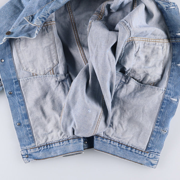 90'S Levi's 70503-02 Euro Model Denim Jacket, G-Jean, Men's Size L, Vintage cotton blue type Vintage Second Hand