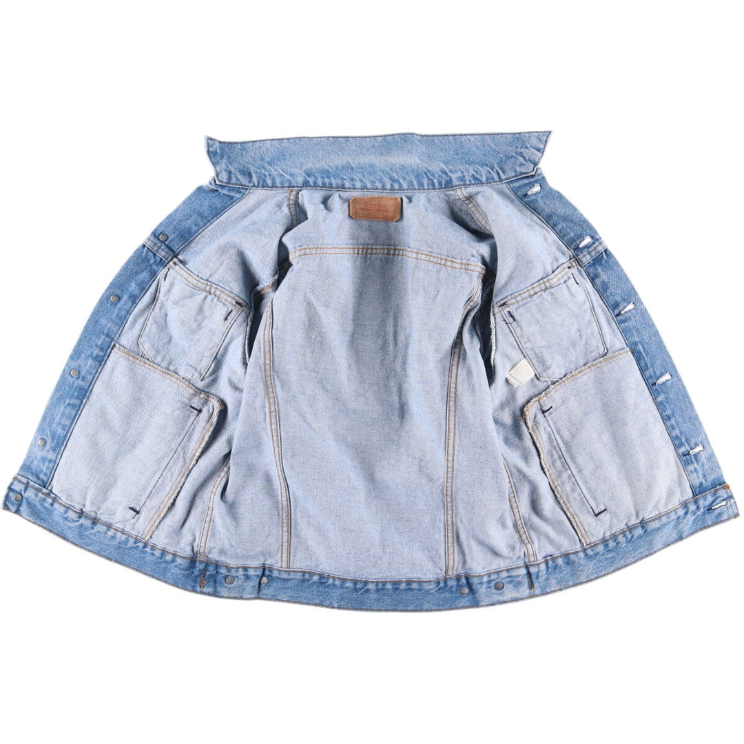 90'S Levi's 70506-0214 denim jacket, denim jacket, made in USA, men's size M, vintage unclear blue type Vintage Second Hand