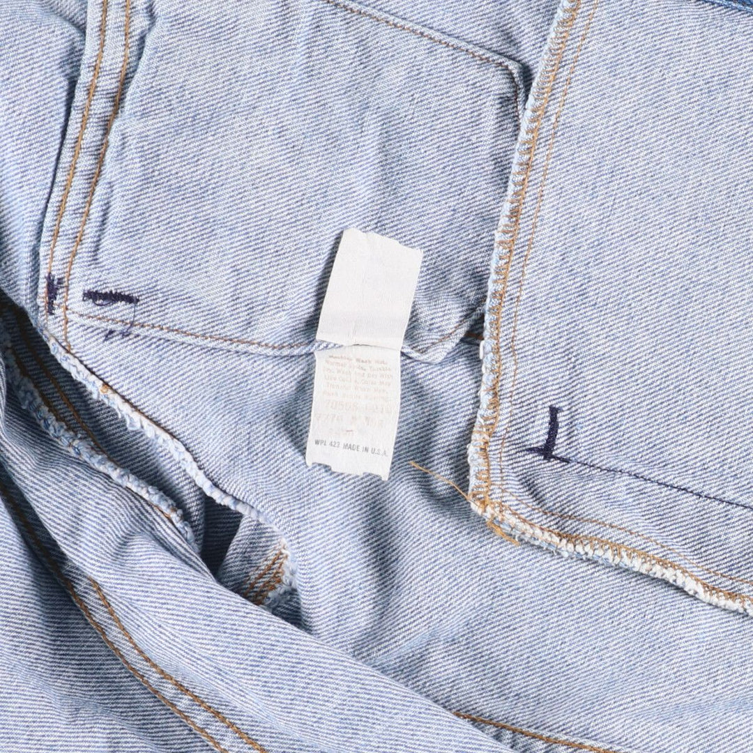 90'S Levi's 70506-0214 denim jacket, denim jacket, made in USA, men's size M, vintage unclear blue type Vintage Second Hand