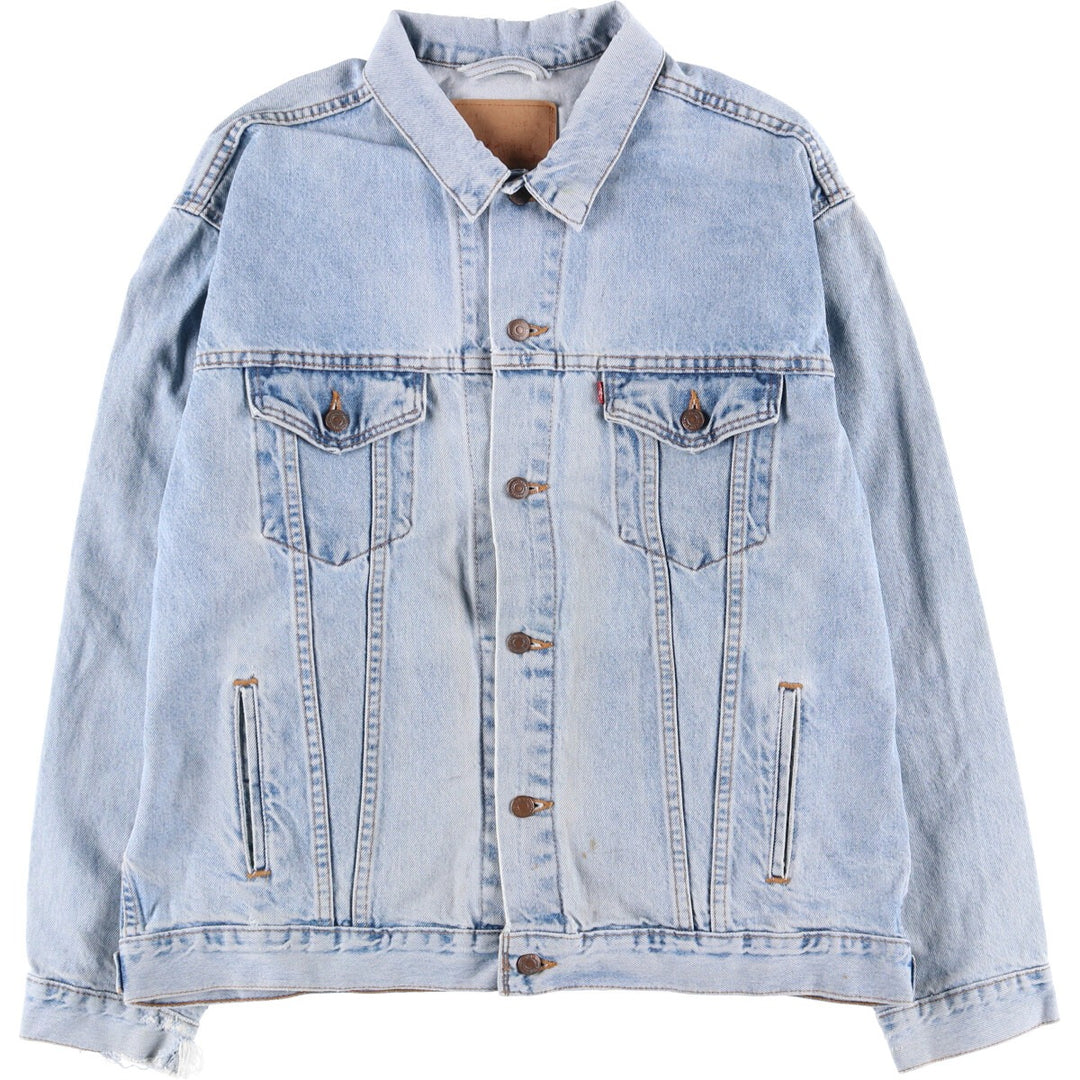 90'S Levi's 70507-0389 denim jacket, made in the USA, men's XXL size, vintage cotton blue type Vintage Second Hand