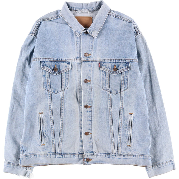 90'S Levi's 70507-0389 denim jacket, made in the USA, men's XXL size, vintage cotton blue type Vintage Second Hand