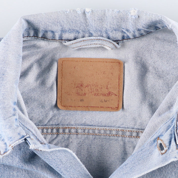 90'S Levi's 70507-0389 denim jacket, made in the USA, men's XXL size, vintage cotton blue type Vintage Second Hand
