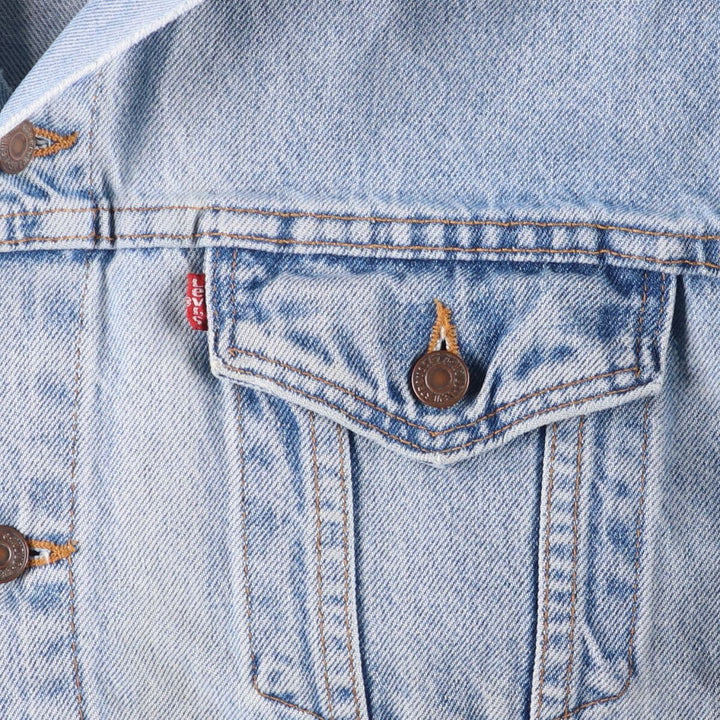 90'S Levi's 70507-0389 denim jacket, made in the USA, men's XXL size, vintage cotton blue type Vintage Second Hand