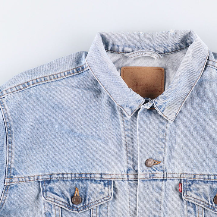 90'S Levi's 70507-0389 denim jacket, made in the USA, men's XXL size, vintage cotton blue type Vintage Second Hand