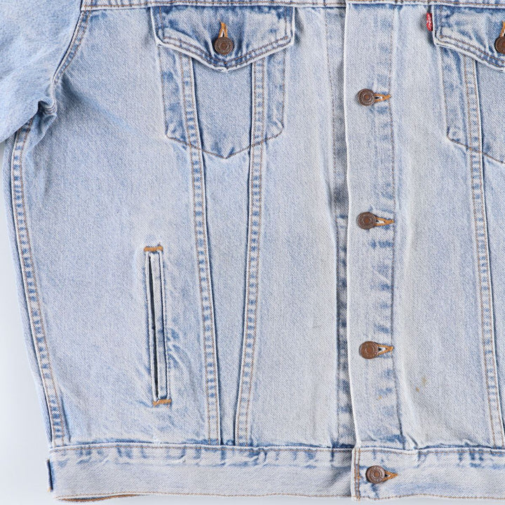 90'S Levi's 70507-0389 denim jacket, made in the USA, men's XXL size, vintage cotton blue type Vintage Second Hand