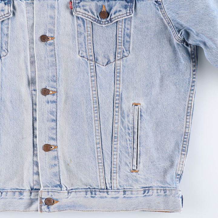 90'S Levi's 70507-0389 denim jacket, made in the USA, men's XXL size, vintage cotton blue type Vintage Second Hand