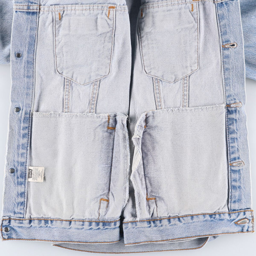 90'S Levi's 70507-0389 denim jacket, made in the USA, men's XXL size, vintage cotton blue type Vintage Second Hand