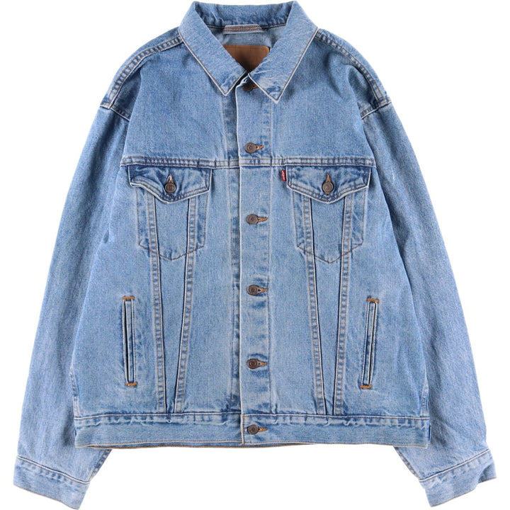 90'S Levi's 70507-4890 denim jacket, denim jacket, made in USA, men's XL size, vintage cotton blue type Vintage Second Hand