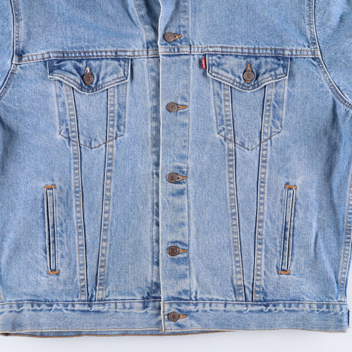 90'S Levi's 70507-4890 denim jacket, denim jacket, made in USA, men's XL size, vintage cotton blue type Vintage Second Hand