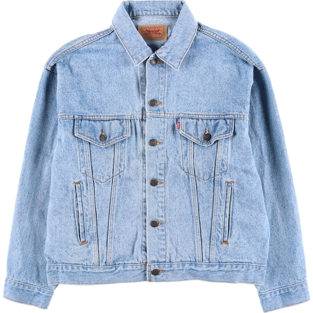 90'S Levi's 70507-4890 denim jacket, denim jacket, made in the USA, men's size L, vintage cotton blue type Vintage Second Hand