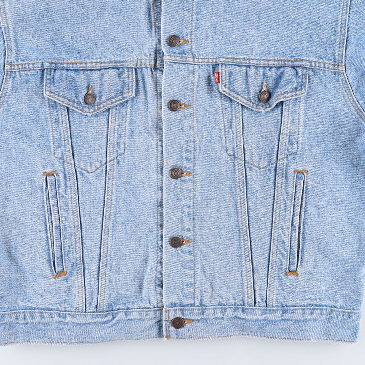 90'S Levi's 70507-4890 denim jacket, denim jacket, made in the USA, men's size L, vintage cotton blue type Vintage Second Hand