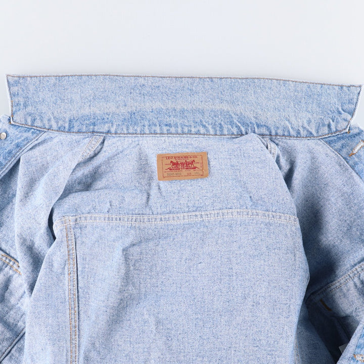 90'S Levi's 70507-4890 denim jacket, denim jacket, made in the USA, men's size L, vintage cotton blue type Vintage Second Hand