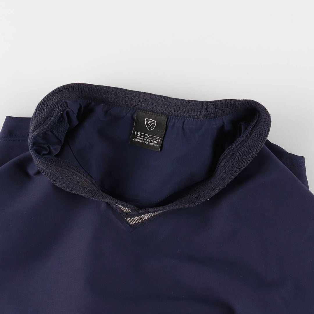 Nike Golf V-neck warm-up pullover, men's size M polyester navy blue type Vintage Second Hand
