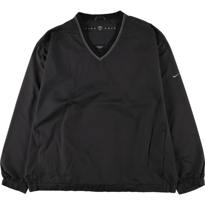 Nike Golf V-Neck Warm-Up Pullover, Men's XL polyester black type Vintage Second Hand