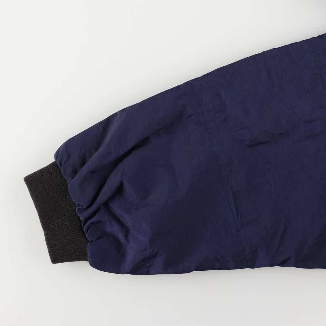 90'S Adidas V-neck nylon pullover, men's size L Nylon navy blue type Vintage Second Hand