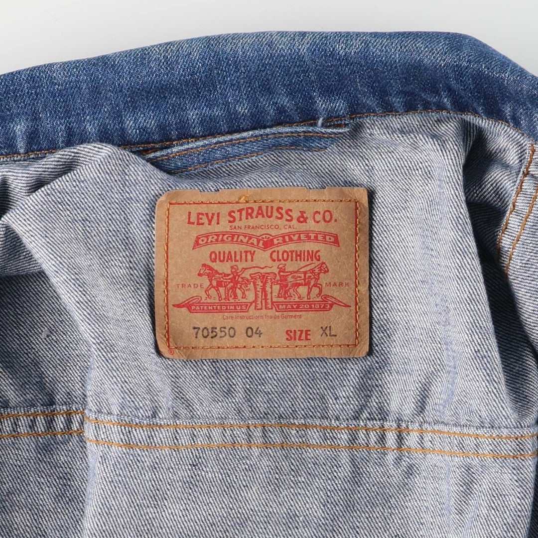 Levi's Euro Model Denim Jacket, Men's XL cotton blue type Vintage Second Hand
