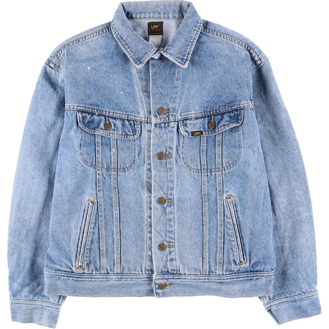 Vintage 80s-90'S Lee denim jacket, denim jacket, men's size L unclear blue type Vintage Second Hand