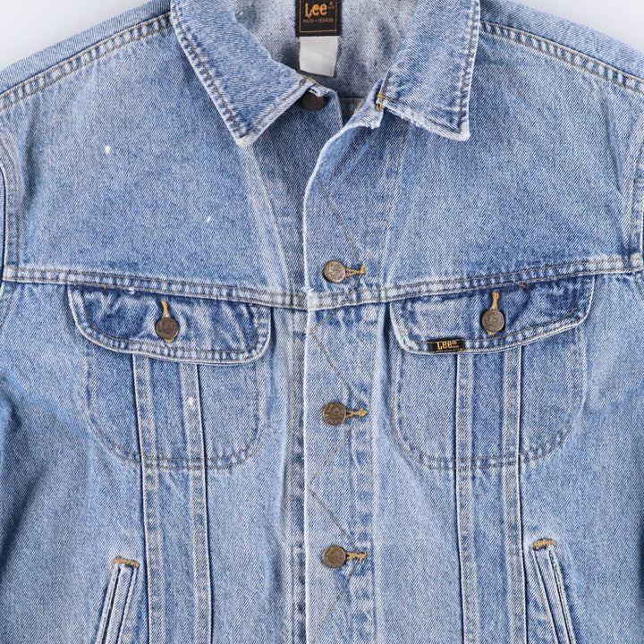 Vintage 80s-90'S Lee denim jacket, denim jacket, men's size L unclear blue type Vintage Second Hand