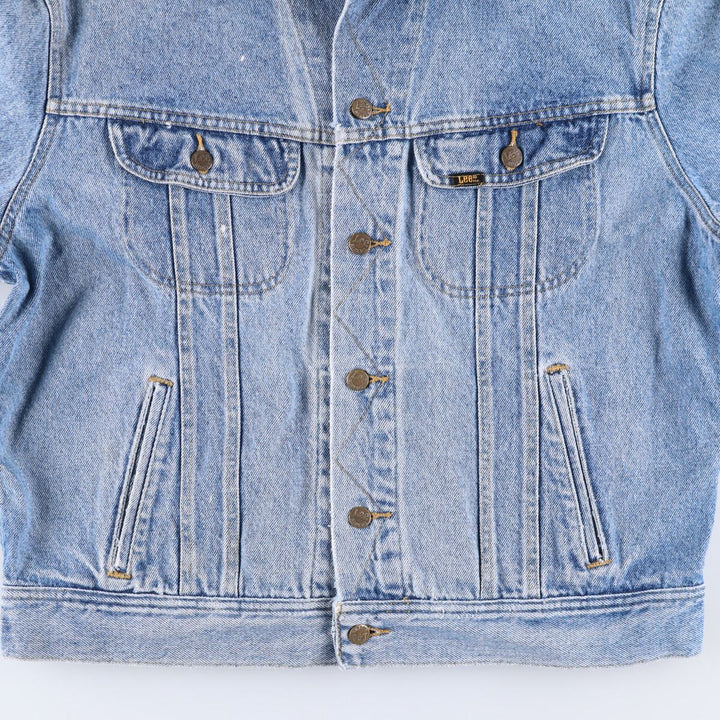 Vintage 80s-90'S Lee denim jacket, denim jacket, men's size L unclear blue type Vintage Second Hand