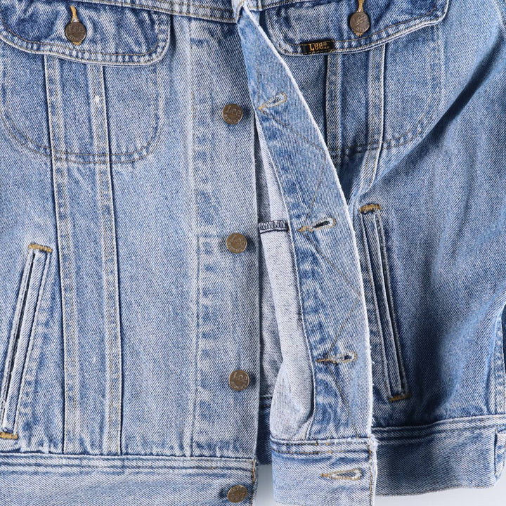 Vintage 80s-90'S Lee denim jacket, denim jacket, men's size L unclear blue type Vintage Second Hand