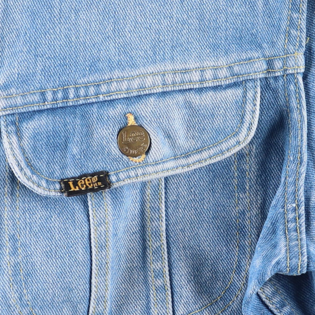 Vintage 1980'S Lee denim jacket, size M, men's unclear blue type Vintage Second Hand